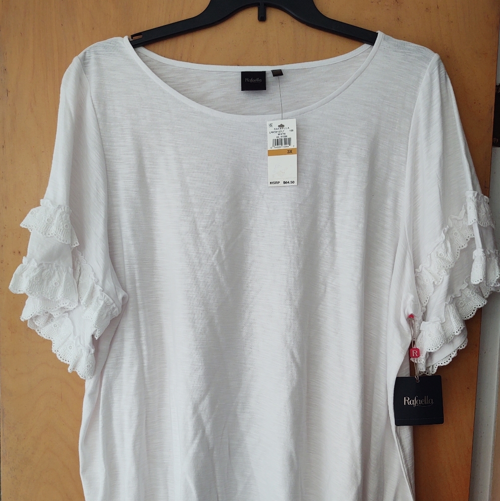 Rafaella white T-shirt size 3X